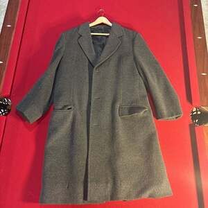 Vintage Made in Yugoslavia Charcoal Gray Wool Overcoat